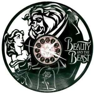 BEAUTY And The Beast 12inch vinyl record clock